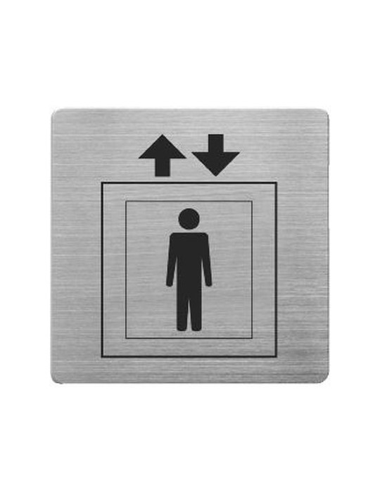pictogram Alco RVS 90x90x1mm - lift -