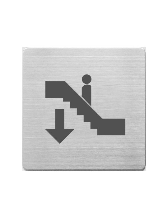 Pictogrammes en inox, Alco 90x90x1mm escalator