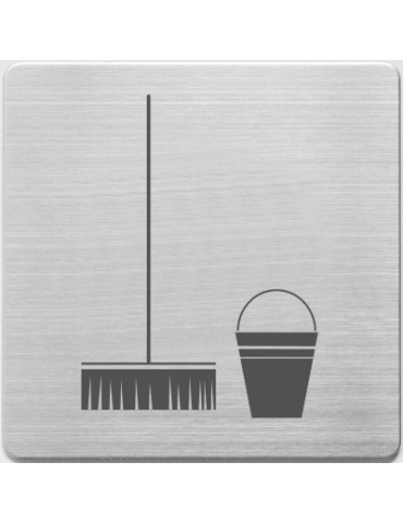 pictogram Alco RVS 90x90x1mm - poetsruimte -