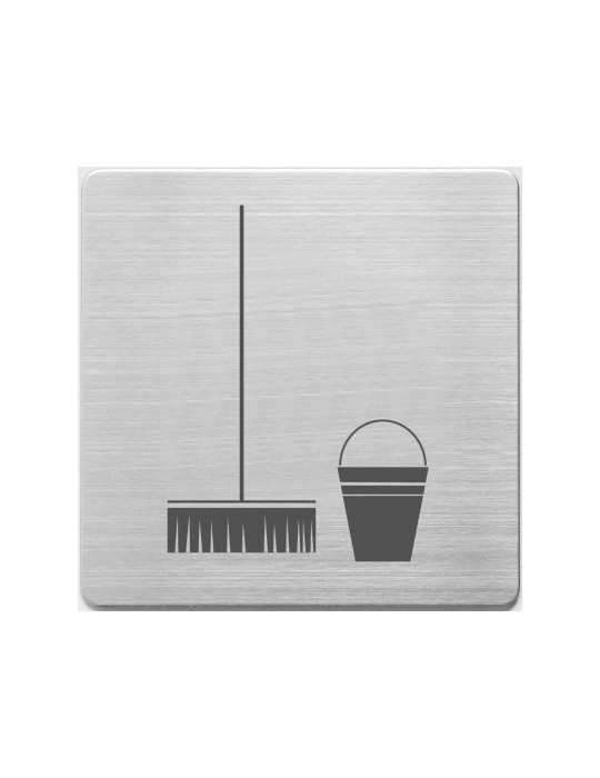 pictogram Alco RVS 90x90x1mm - poetsruimte -