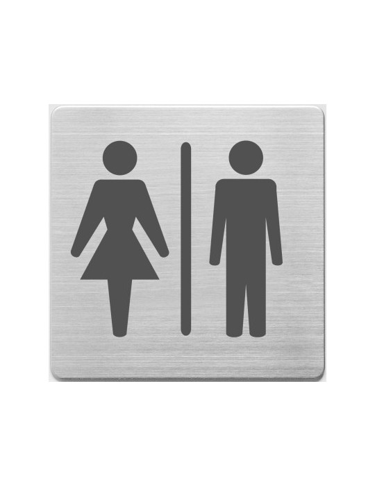 Pictogrammes en inox, Alco 90x90x1mm WC dames et hommes