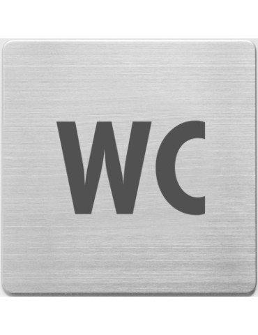 Pictogram Alco RVS 90x90x1mm - WC -