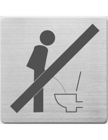 Pictogrammes en inox, Alco 90x90x1mm WC sieger svp