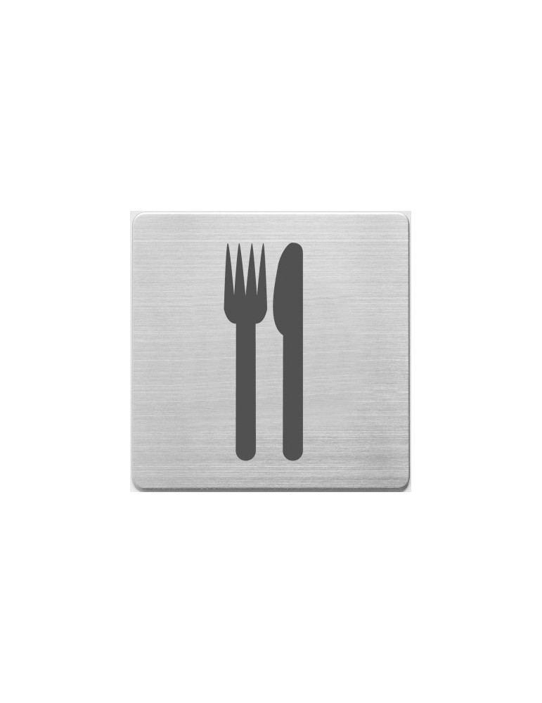 Pictogrammes en inox, Alco 90x90x1mm restaurant
