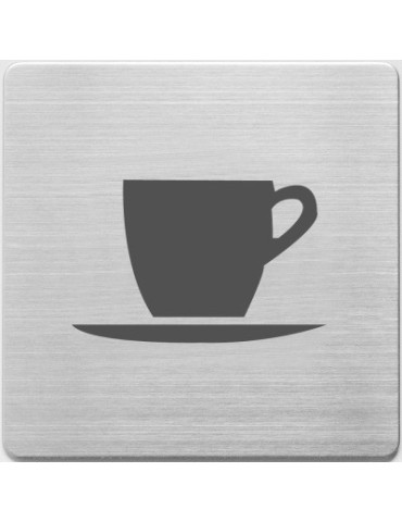 Pictogrammes en inox, Alco 90x90x1mm cafe