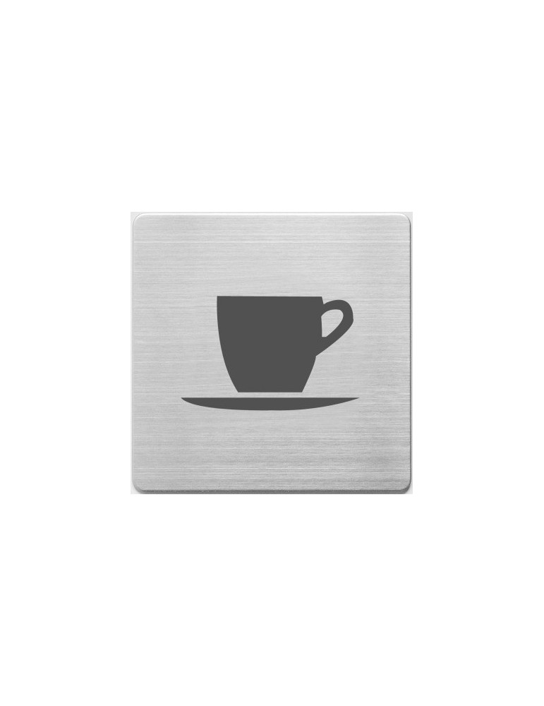 pictogram Alco RVS 90x90x1mm - cafe -
