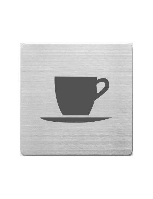 pictogram Alco RVS 90x90x1mm - cafe -