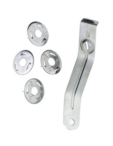 Punaises Alco à 3 pointes, nickelées, avec détacheur boîte. 100 pièces