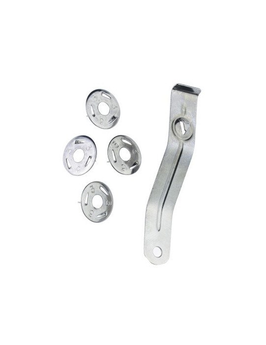 Punaises Alco à 3 pointes, nickelées, avec détacheur boîte. 100 pièces