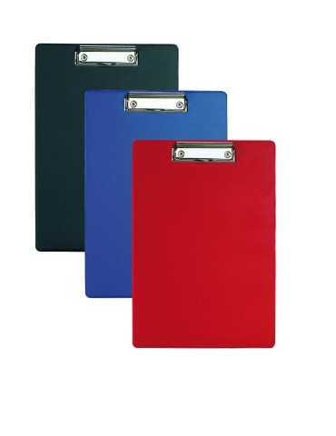 klembord Alco karton met kunststof omtrokken, A4 blauw