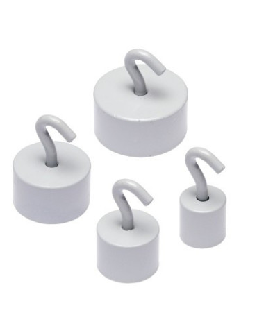 Aimant crochet Alco blanc 20mm, force 16