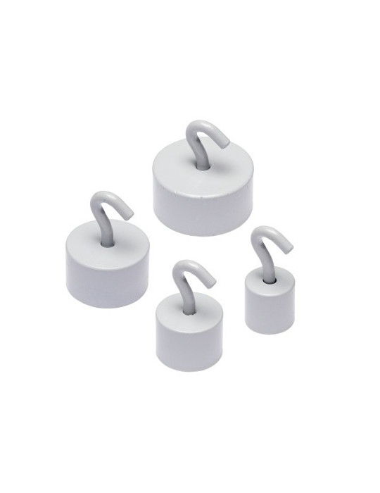 Aimant crochet Alco blanc 30mm, force 28