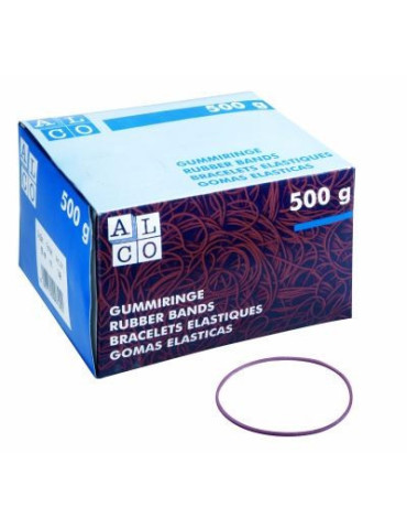 Élastiques Alco 65mm rouge boîte 500 gr.