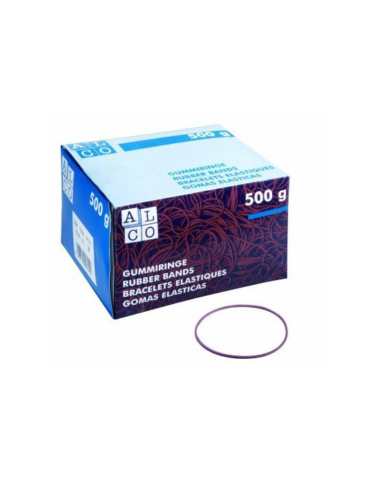 Élastiques Alco 65mm rouge boîte 500 gr.