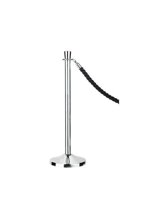 afzetpaal Alco incl.afzetkoord paal chroom 95cm, voet 32cm