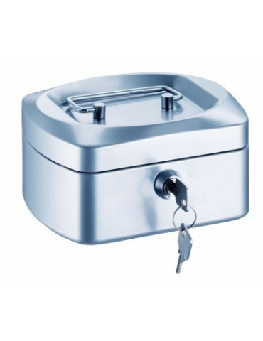 geldkistje Alco 155x120x80mm staal zilver