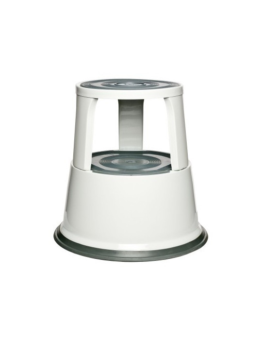 Marchepied Alco All-step 43cm métal blanc