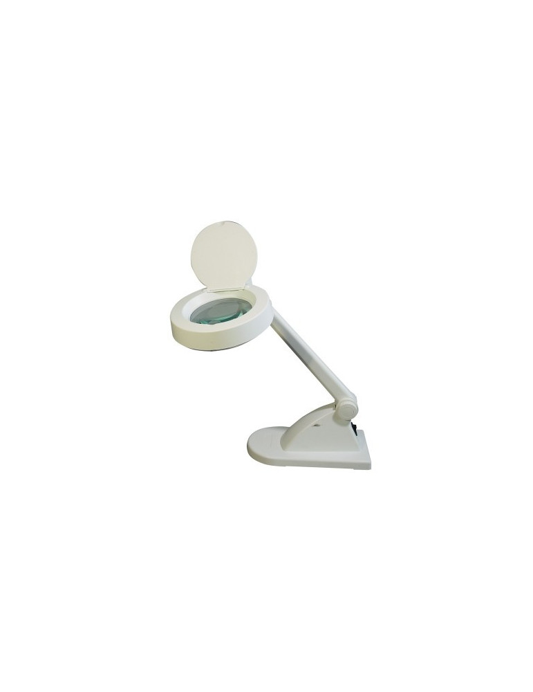 Lampe loupe Alco blanc pied atache