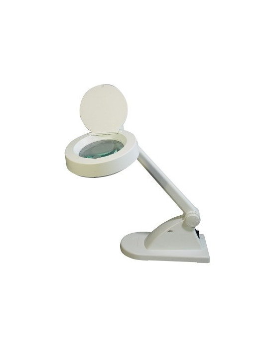 Lampe loupe Alco blanc pied atache