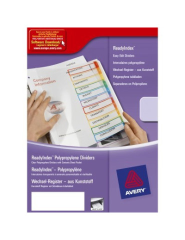 Tabblad A4 Avery Ready Index 6 stuks