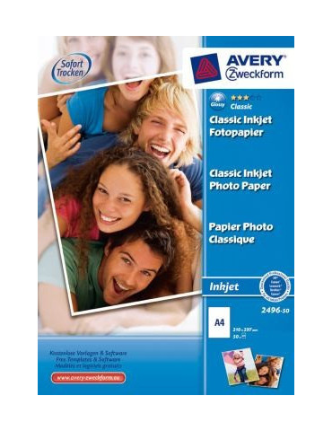 fotopapier Avery A4 180gr doos 50 vel wit glanzend