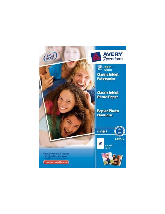 fotopapier Avery A4 180gr doos 50 vel wit glanzend
