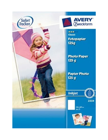 fotopapier Avery A4 125gr wit doos a 20 vel