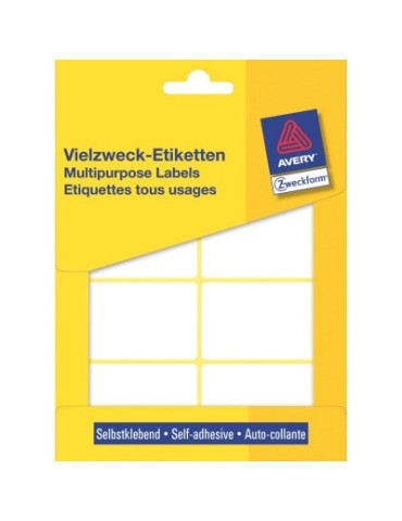 Etiquettes tous usages, blanches 54x35mm boîte 224 pcs