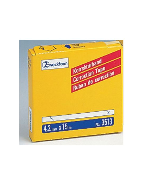 correctietape Zweckform wit permanent 4,2mmx15m