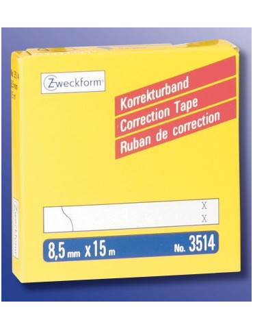 correctietape Zweckform wit permanent 8,5mmx15m