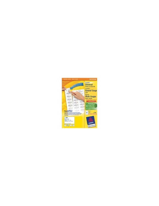 *Etiket Avery ILK 64x45mm wit doos 100 vel 18 et. per vel