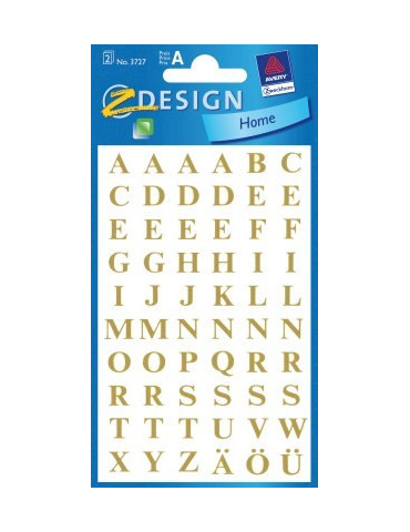 Letteretiket Z-design Home goud 2 vel