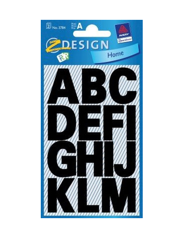 Étiquette lettre Z-design Home 2 flles noir 25mm