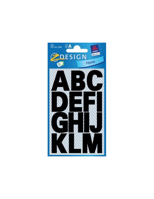 Étiquette lettre Z-design Home 2 flles noir
