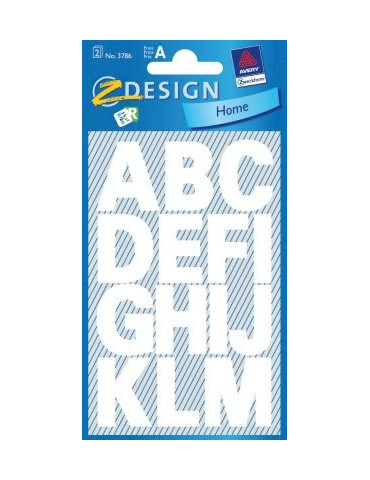 Letteretiket Z-design Home wit 2 vel watervast