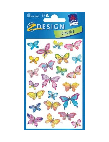 papieretiket Z-design Creative pakje a 3 vel vlinders