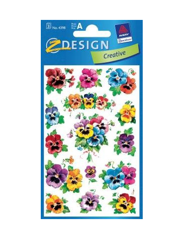 étiquette en papier Z-design Creative 3 feuilles violettes