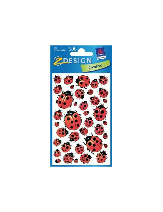 papieretiket Z-design Creative pakje a 3 vel lieveheersbeestjes