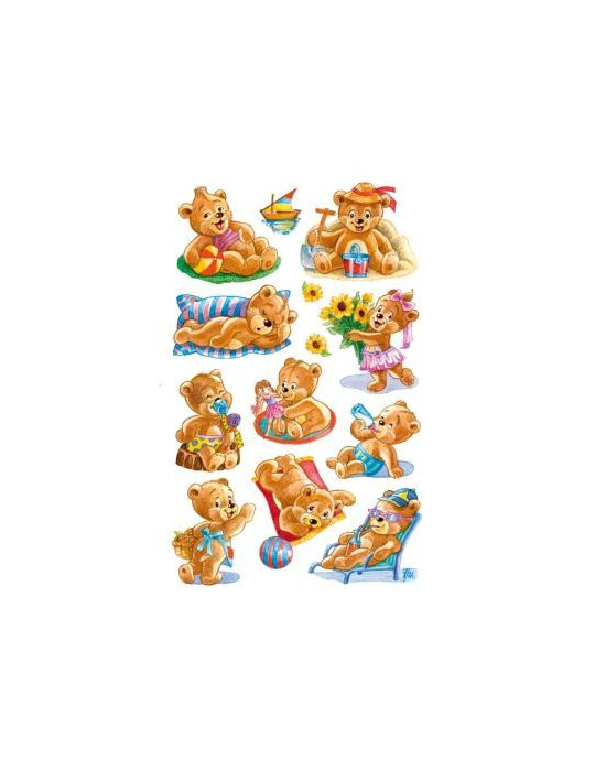3D stickers Z-Design Kids pakje a 1 vel beertjes