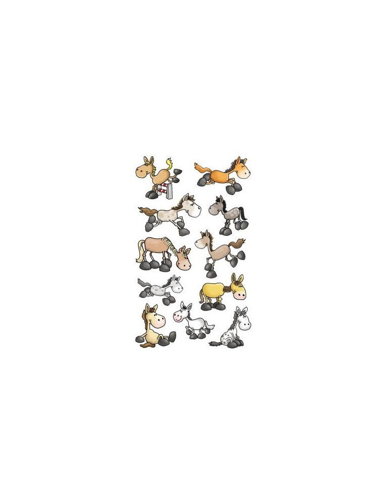 papieretiket Z-design Kids pakje a 3 vel paarden