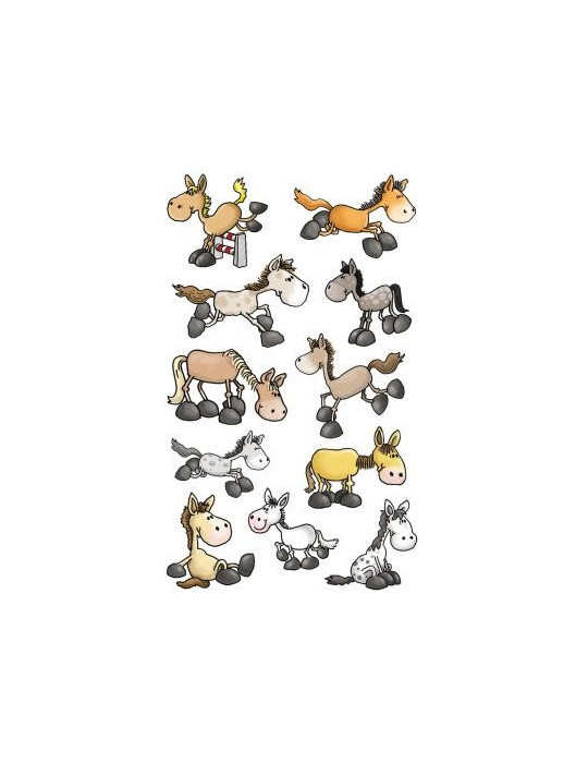 papieretiket Z-design Kids pakje a 3 vel paarden