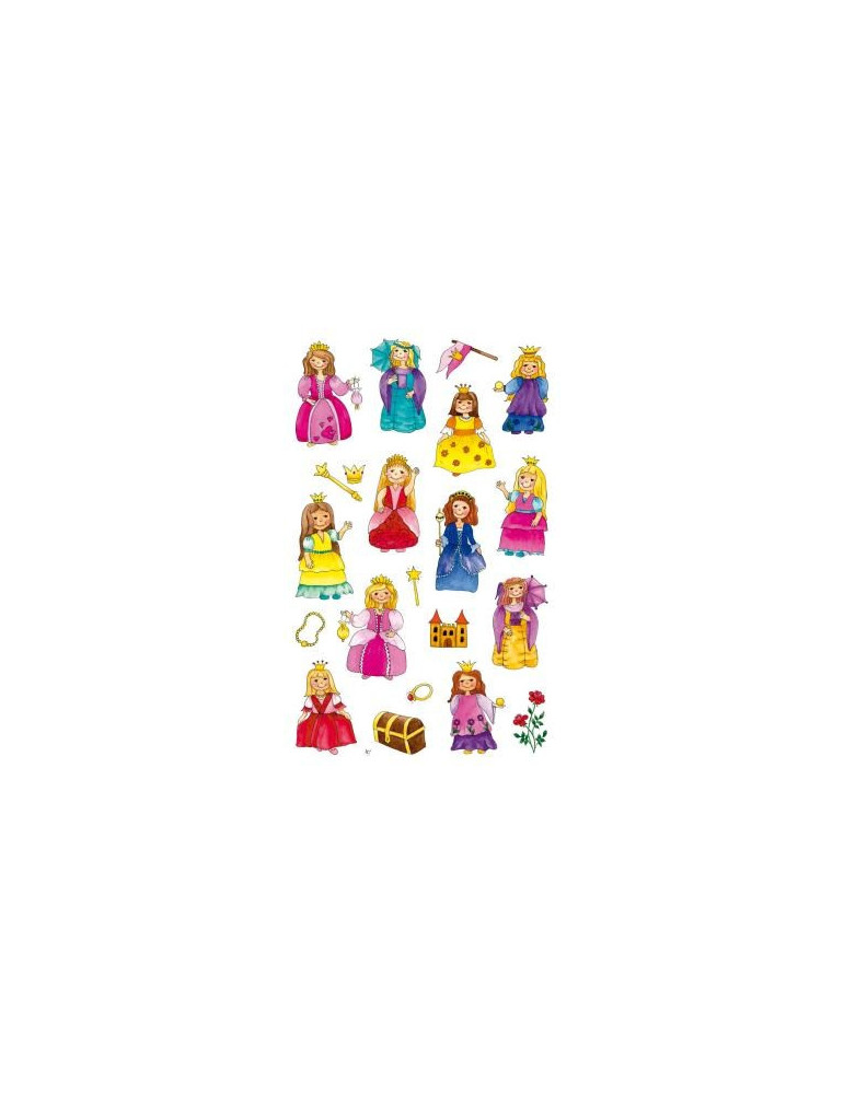 Étiquette en papier Z-design 3 feuilles princesses