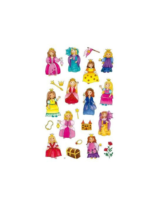 Étiquette en papier Z-design 3 feuilles princesses