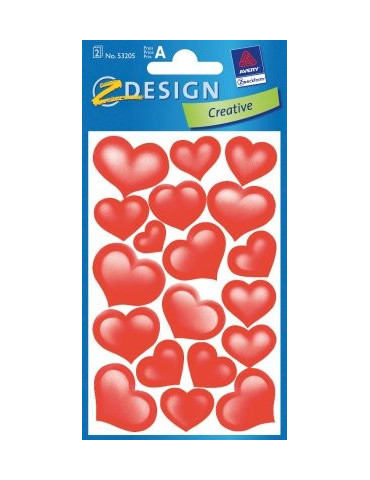 papieretiket Z-design Creative pakje a 2 vel hartjes