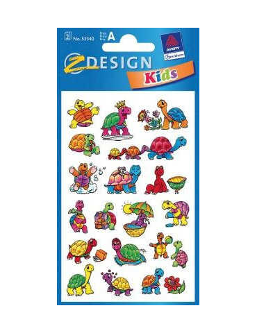 papieretiket Z-design Kids pakje a 2 vel schildpadjes