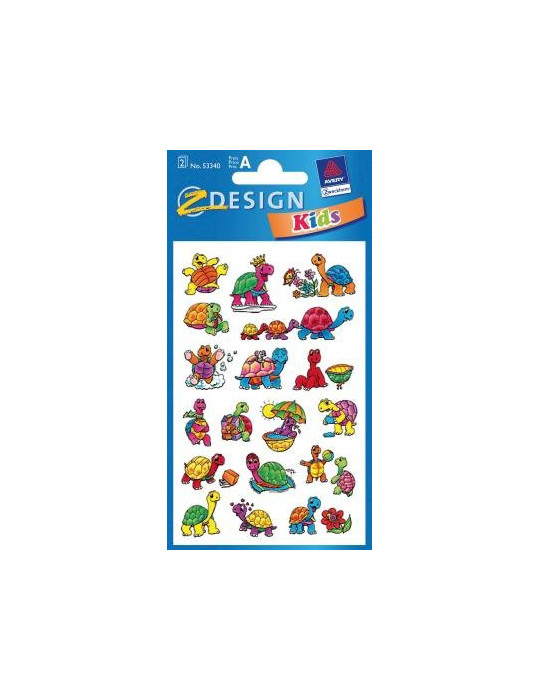 Étiquette en papier Z-design Kids 2 feuilles tortues