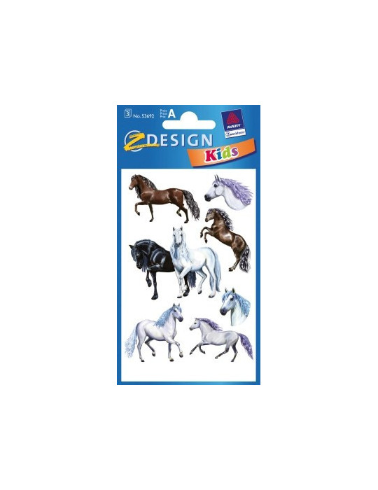 papieretiket Z-design Kids pakje a 3 vel paarden