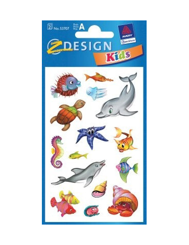 papieretiket Z-design Kids pakje a 2 vel zeedieren