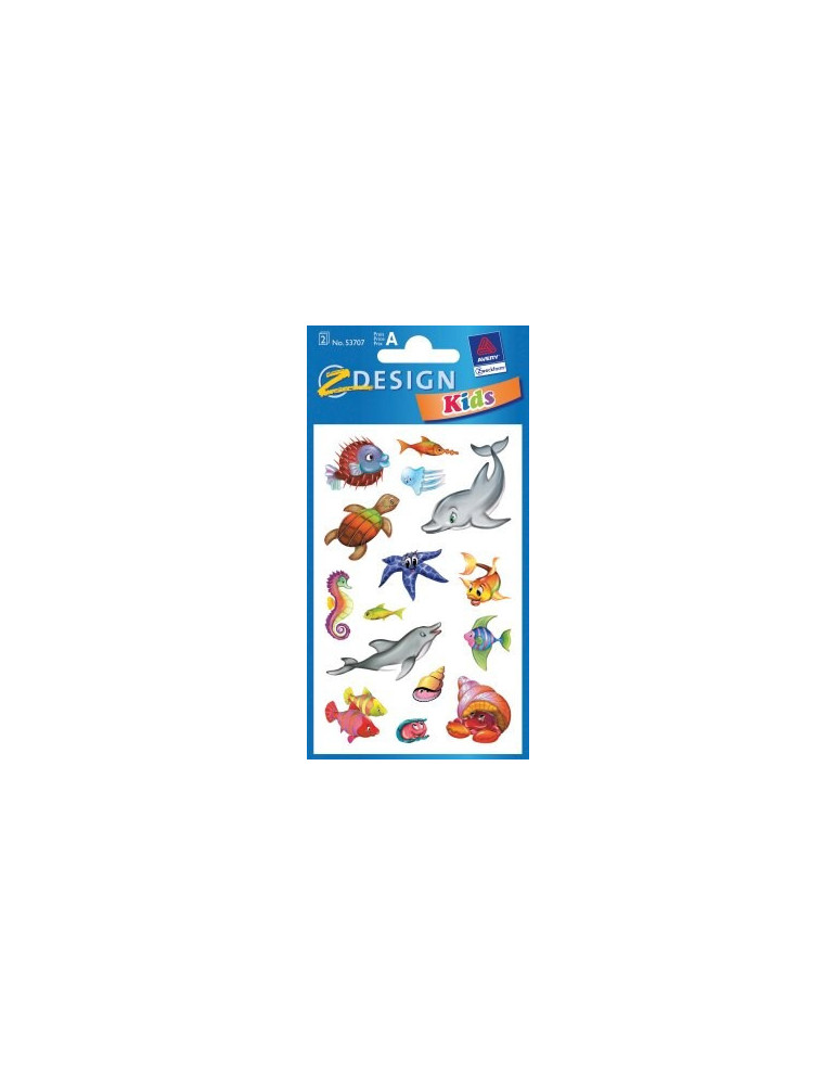Étiquette en papier Z-design Kids 2 feuilles animaux marins