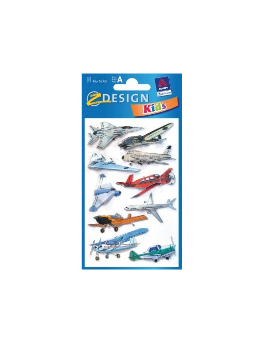 Étiquette 3D Z-design Kids 1 feuille avion